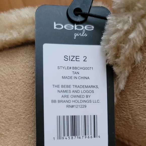 Bebe Little Girl's Size 13, 1, 2 Fur Lined Winter Boot with Rhinestone Details - Picture 8 of 12